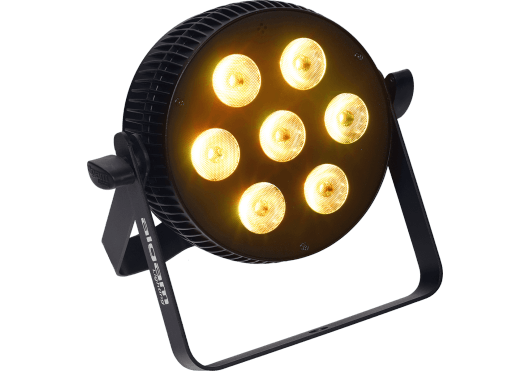 Projecteur à LED 7x10W 6-en-1 RGBWAU slim