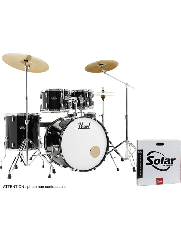 Batterie Roadshow 5F Rock 22" + B-50 + Ride 20" Solar Jet Black