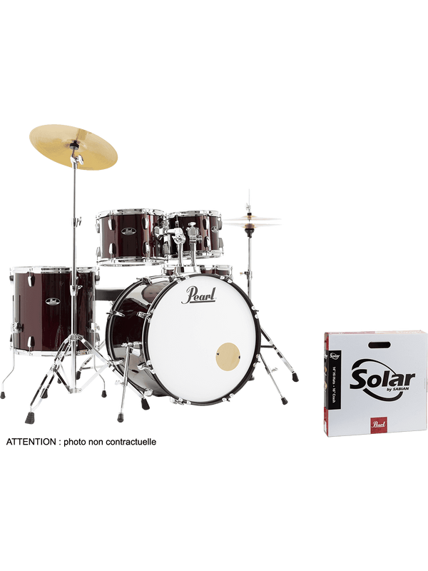 Batterie Roadshow 5F Rock 22" + Pack Sabian Solar Red Wine
