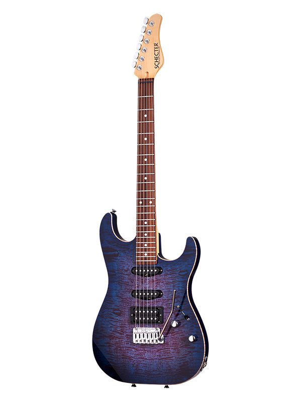 Sunset Custom Ii Usa Production Series - Blue Crimson Flame - Ebony