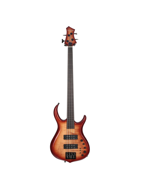 M7 Alder-4 Fl Brs Brown Sunburst Fretless