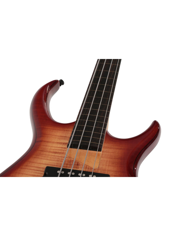 M7 Alder-4 Fl Brs Brown Sunburst Fretless