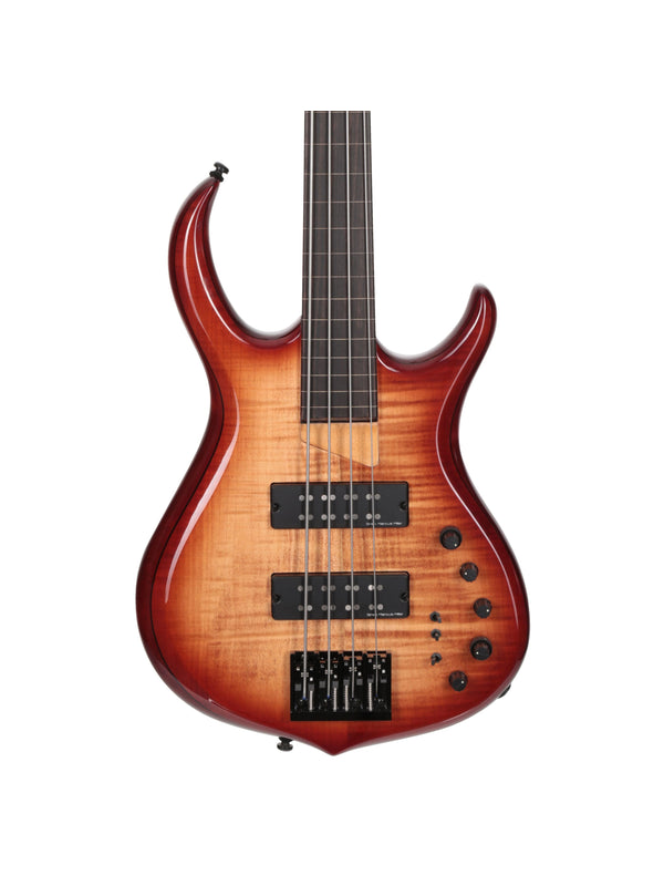 M7 Alder-4 Fl Brs Brown Sunburst Fretless