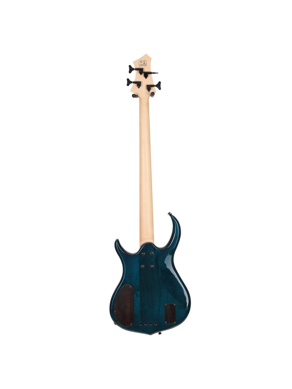 M7 Alder-4 Fl Tbl Transparent Blue Fretless