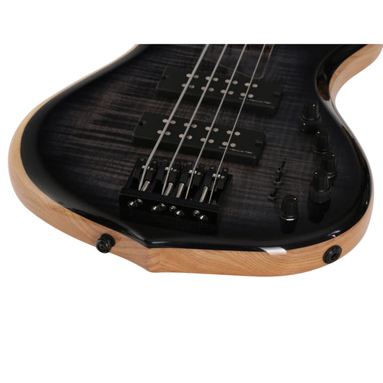 M7 Swamp Ash-4 Fl Tbk Transparent Black Fretless