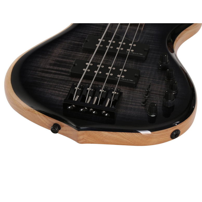 M7 Swamp Ash-4 Fl Tbk Transparent Black Fretless