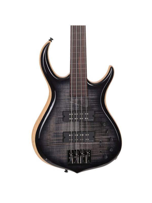 M7 Swamp Ash-4 Fl Tbk Transparent Black Fretless