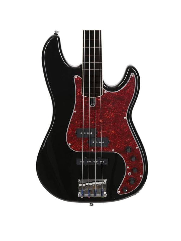 P7 Alder-4 Bk Fl Black Fretless