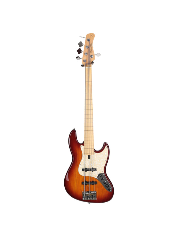 V7 Swamp Ash-5 Fl Ts Mn  Tobacco Sunburstfretless